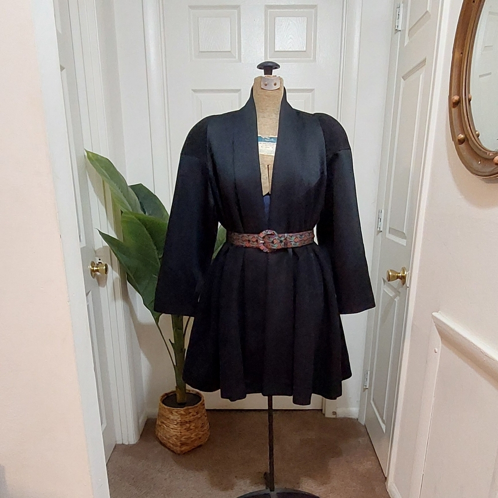 Vintage Black Women's Cape Coat